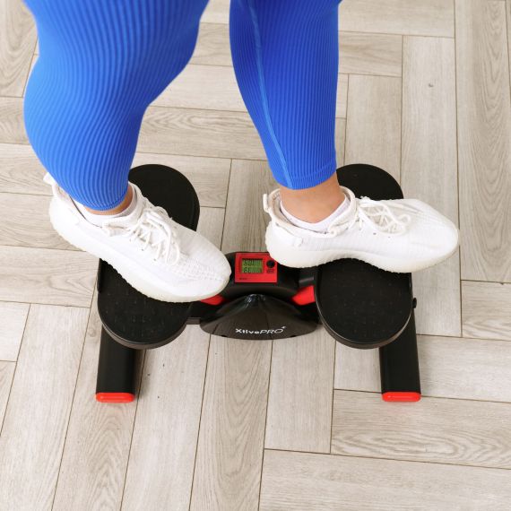 БАЛАНСИРОВОЧНЫЙ СТЕППЕР DFC XTIVEPRO С ЭСПАНДЕРАМИ, ЧЕРНО-КРАСНЫЙ