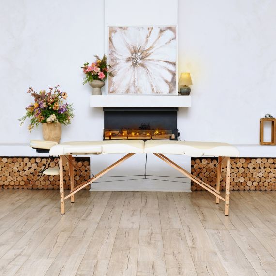 МАССАЖНЫЙ СТОЛ DFC NIRVANA RELAX, 186 X 70 СМ, ТОЛЩИНА 5 СМ, БЕЖЕВО-КРЕМОВЫЙ