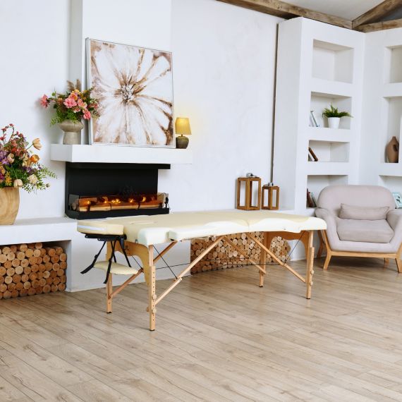 МАССАЖНЫЙ СТОЛ DFC NIRVANA RELAX, 186 X 70 СМ, ТОЛЩИНА 5 СМ, БЕЖЕВО-КРЕМОВЫЙ