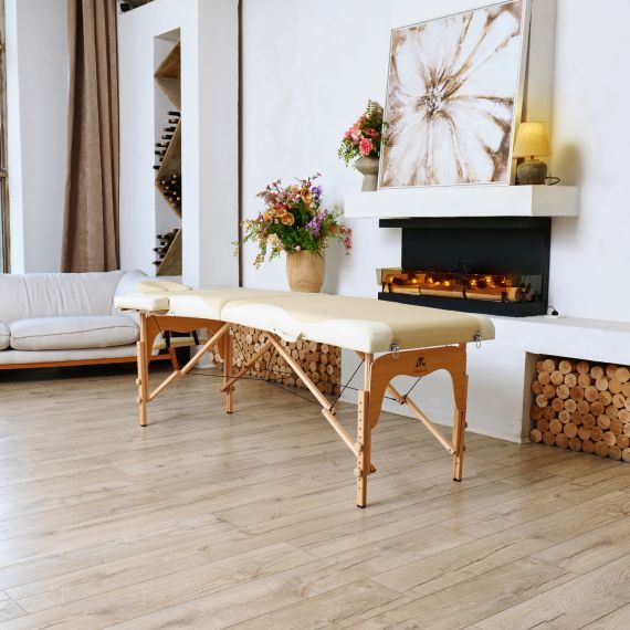 МАССАЖНЫЙ СТОЛ DFC NIRVANA RELAX, 186 X 70 СМ, ТОЛЩИНА 5 СМ, БЕЖЕВО-КРЕМОВЫЙ