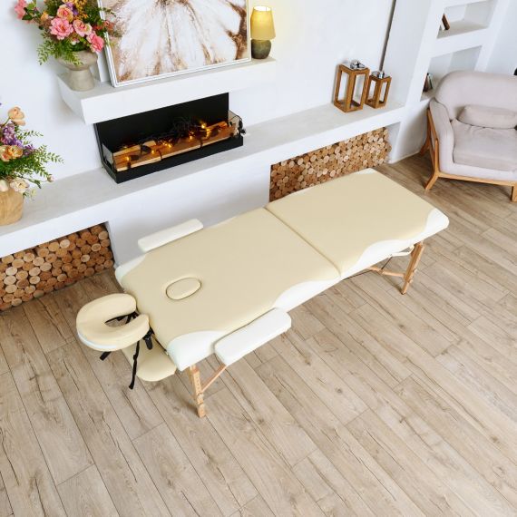 МАССАЖНЫЙ СТОЛ DFC NIRVANA RELAX, 186 X 70 СМ, ТОЛЩИНА 5 СМ, БЕЖЕВО-КРЕМОВЫЙ