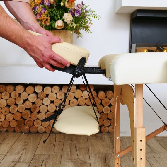 МАССАЖНЫЙ СТОЛ DFC NIRVANA RELAX, 186 X 70 СМ, ТОЛЩИНА 5 СМ, БЕЖЕВО-КРЕМОВЫЙ