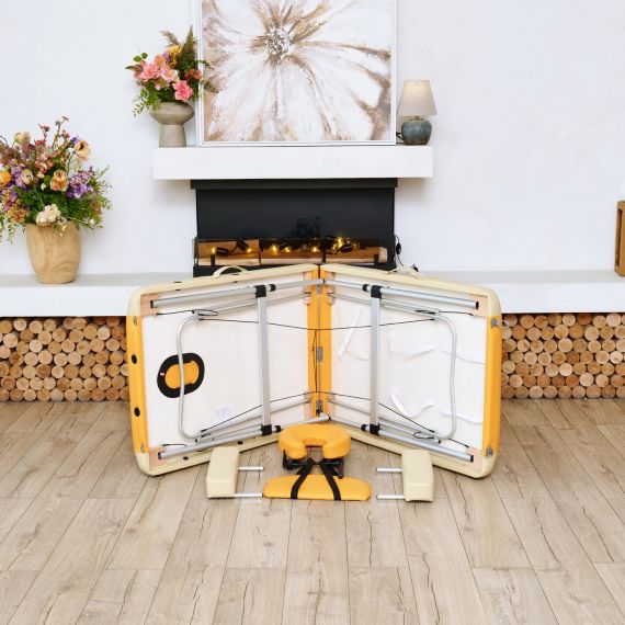 МАССАЖНЫЙ СТОЛ DFC NIRVANA ELEGANT PREMIUM, ЦВЕТ ОРАНЖЕВО-БЕЖЕВЫЙ