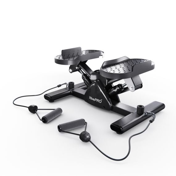 БАЛАНСИРОВОЧНЫЙ СТЕППЕР DFC XTIVEPRO С ЭСПАНДЕРАМИ, ЧЕРНЫЙ