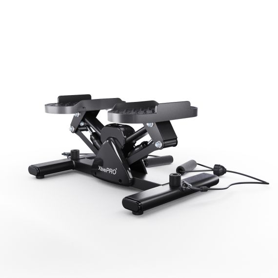 БАЛАНСИРОВОЧНЫЙ СТЕППЕР DFC XTIVEPRO С ЭСПАНДЕРАМИ, ЧЕРНЫЙ