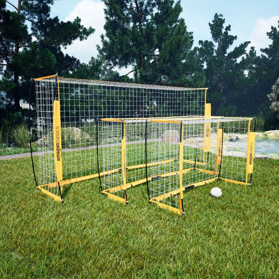 ВОРОТА ФУТБОЛЬНЫЕ AMAZON BASICS (360 Х 180 СМ), СКЛАДНЫЕ