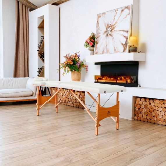 МАССАЖНЫЙ СТОЛ DFC NIRVANA RELAX, (OPTIMA)186 X 60 СМ, КРЕМОВЫЙ