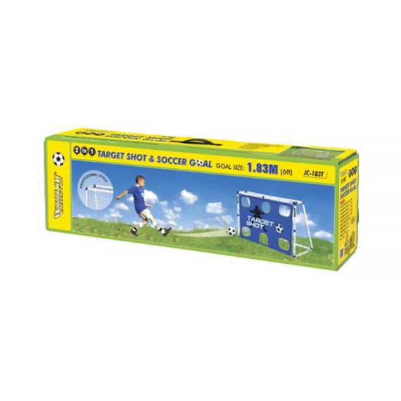 ВОРОТА ИГРОВЫЕ DFC 6FT С СЕТКОЙ-МИШЕНЬЮ GOAL183T