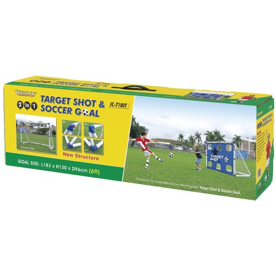 ВОРОТА ИГРОВЫЕ DFC С СЕТКОЙ-МИШЕНЬЮ 183 СМ  GOAL7180T