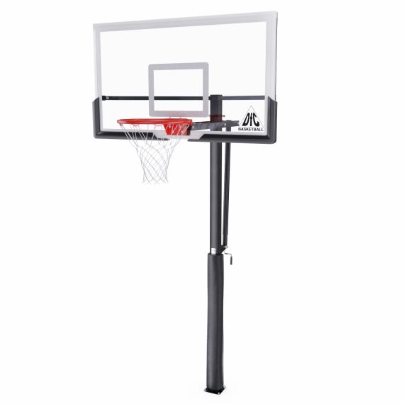 УСИЛЕННАЯ БАСКЕТБОЛЬНАЯ СТАЦИОНАРНАЯ СТОЙКА DFC ING 54" / ЗАКАЛЕННОЕ СТЕКЛО