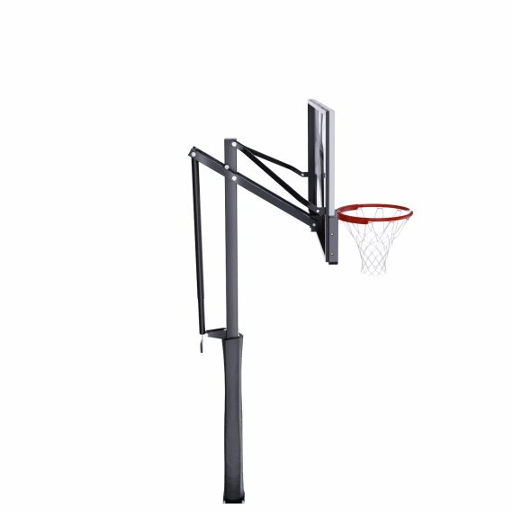 УСИЛЕННАЯ БАСКЕТБОЛЬНАЯ СТАЦИОНАРНАЯ СТОЙКА DFC ING 54" / ЗАКАЛЕННОЕ СТЕКЛО