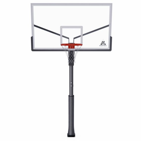 УСИЛЕННАЯ БАСКЕТБОЛЬНАЯ СТАЦИОНАРНАЯ СТОЙКА DFC ING 72" / ЗАКАЛЕННОЕ СТЕКЛО