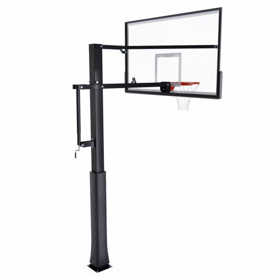 УСИЛЕННАЯ БАСКЕТБОЛЬНАЯ СТАЦИОНАРНАЯ СТОЙКА DFC ING 72" / ЗАКАЛЕННОЕ СТЕКЛО