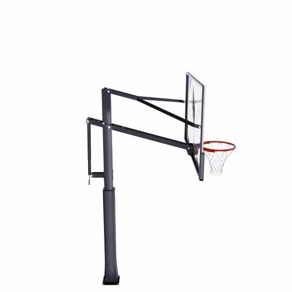 УСИЛЕННАЯ БАСКЕТБОЛЬНАЯ СТАЦИОНАРНАЯ СТОЙКА DFC ING 72" / ЗАКАЛЕННОЕ СТЕКЛО