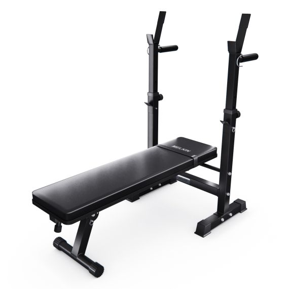 УСИЛЕННАЯ СКАМЬЯ СО СТОЙКАМИ ПОД ШТАНГУ DFC MELKIN