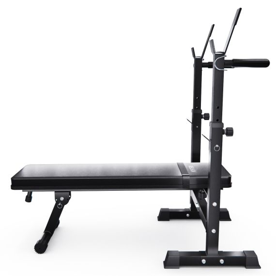 УСИЛЕННАЯ СКАМЬЯ СО СТОЙКАМИ ПОД ШТАНГУ DFC MELKIN