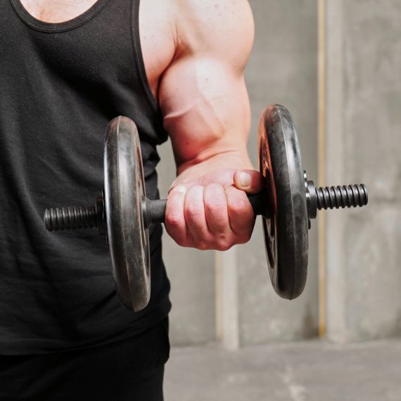 ГРИФ ГАНТЕЛЬНЫЙ (ПЛАСТИКОВЫЙ) CО СТАЛЬНЫМ СЕРДЕЧНИКОМ 350 ММ / ДИАМЕТР 26 ММ