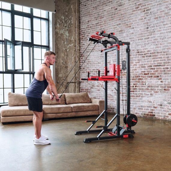 ТУРНИК-БРУСЬЯ, ТЯГА СВЕРХУ  DFC HOMEGYM HOMCOM