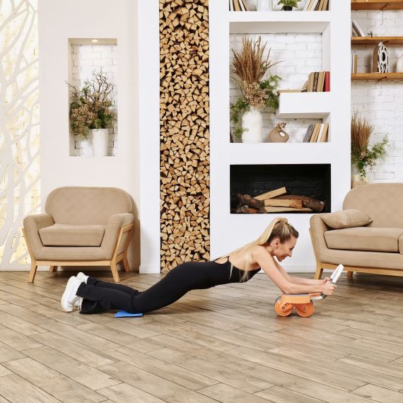 ТРЕНАЖЁР ДЛЯ ПРЕССА AB ROLLER SND ОРАНЖЕВЫЙ С КОВРИКОМ 34 Х 17 X 0.6 CМ