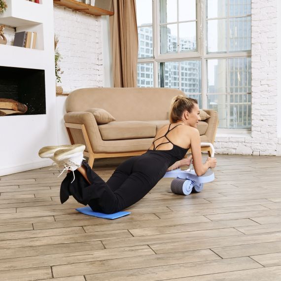 ТРЕНАЖЁР ДЛЯ ПРЕССА AB ROLLER SND ГОЛУБОЙ С КОВРИКОМ 34 Х 17 X 0.6 CМ