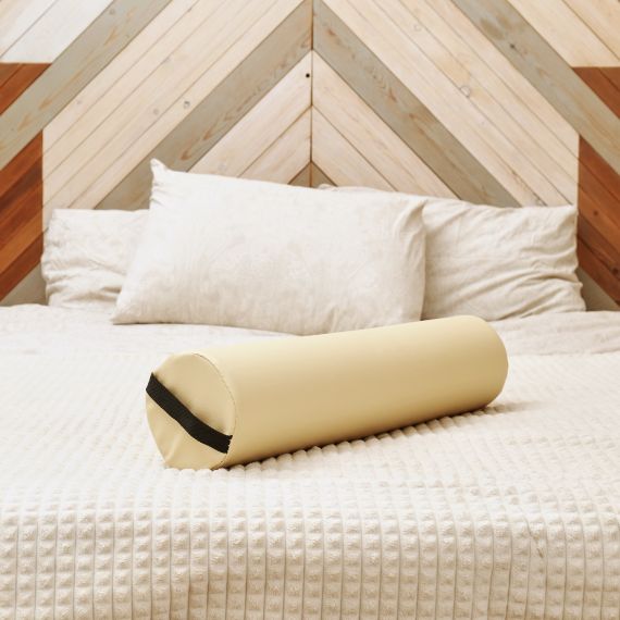 ВАЛИК ДЛЯ МАССАЖА КРУГЛЫЙ, БЕЖЕВЫЙ