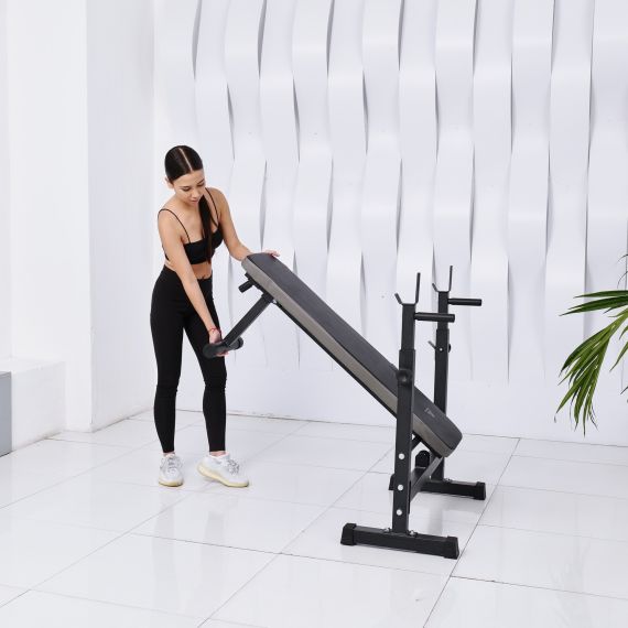 СКАМЬЯ СО СТОЙКАМИ ПОД ШТАНГУ DFC D6453L