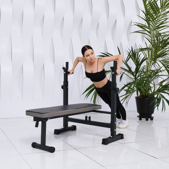 СКАМЬЯ СО СТОЙКАМИ ПОД ШТАНГУ DFC D6453L