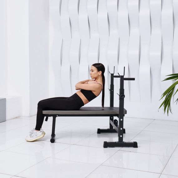 СКАМЬЯ СО СТОЙКАМИ ПОД ШТАНГУ DFC D6453L