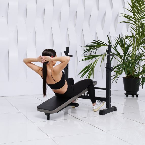 СКАМЬЯ СО СТОЙКАМИ ПОД ШТАНГУ DFC D6453L