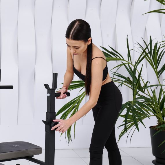 СКАМЬЯ СО СТОЙКАМИ ПОД ШТАНГУ DFC D6453L