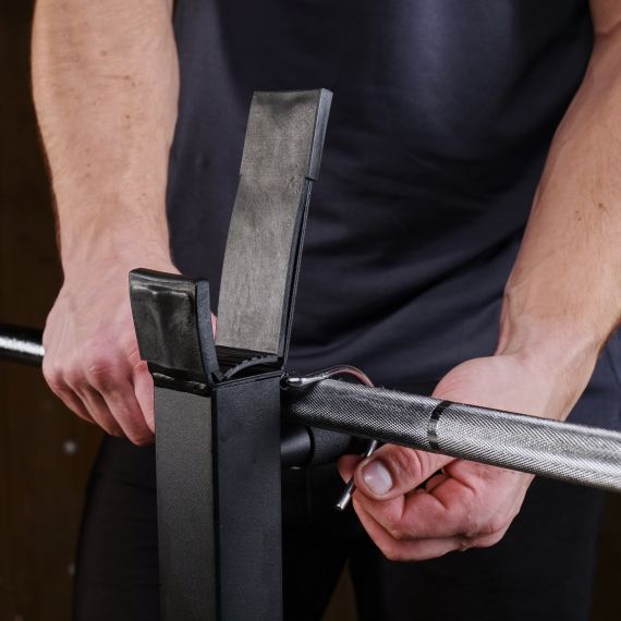 УСИЛЕННАЯ СКАМЬЯ СО СТОЙКАМИ ПОД ШТАНГУ DFC MELKIN