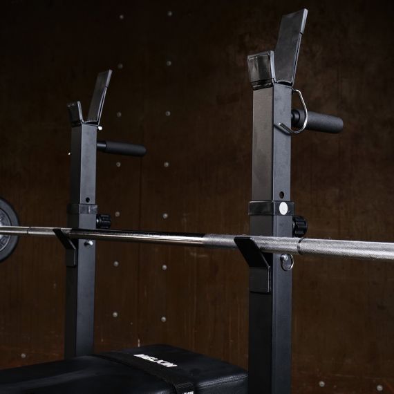 УСИЛЕННАЯ СКАМЬЯ СО СТОЙКАМИ ПОД ШТАНГУ DFC MELKIN