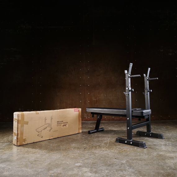 УСИЛЕННАЯ СКАМЬЯ СО СТОЙКАМИ ПОД ШТАНГУ DFC MELKIN