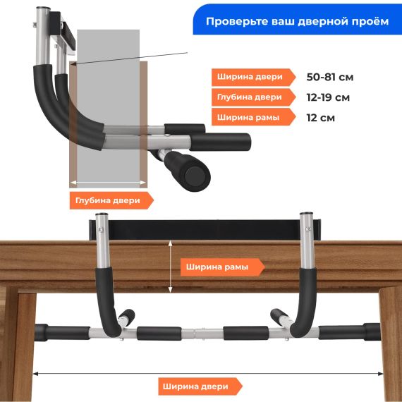 ДВЕРНОЙ ТУРНИК / СИЛОВОЙ ТРЕНАЖЕР DFC 3 В 1