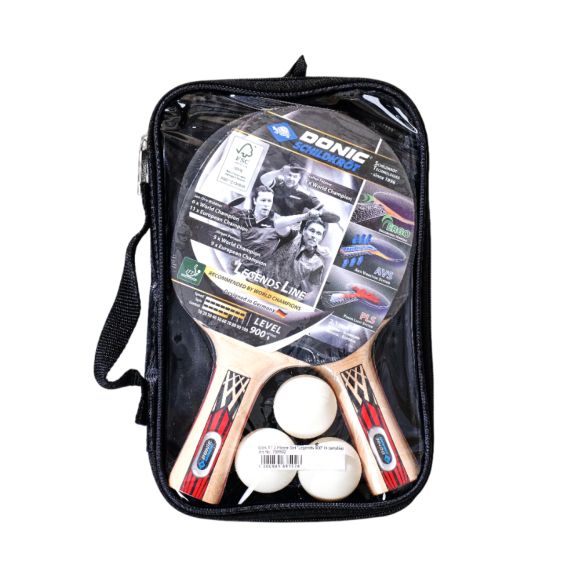 НАБОР DONIC LEGENDS 900  (2 РАКЕТКИ, 3 МЯЧА CHAMPION 3* 40+, ЧЕХОЛ)