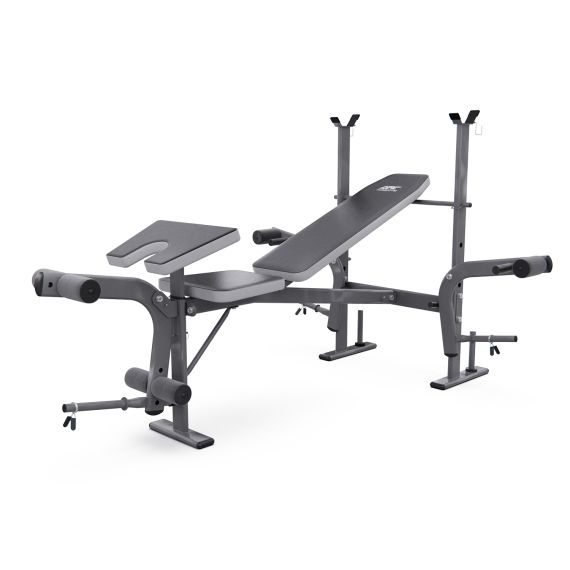 СКАМЬЯ СО СТОЙКАМИ ПОД ШТАНГУ DFC D703 PRO С ПАРТОЙ ДЛЯ БИЦЕПСА