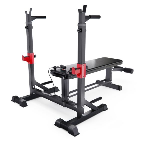 ПРЯМАЯ СКАМЬЯ СО СТОЙКАМИ ПОД ШТАНГУ DFC AKYEN