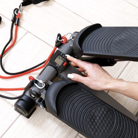 СТЕППЕР DFC CURSOR СЕРЫЙ С ЭСПАНДЕРАМИ