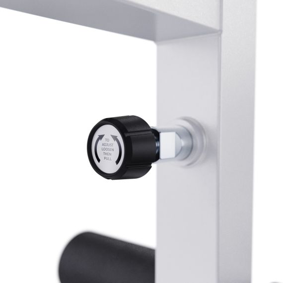 СКАМЬЯ СО СТОЙКАМИ ПОД ШТАНГУ DFC GORILLA БЕЛАЯ, С ПАРТОЙ ДЛЯ БИЦЕПСА