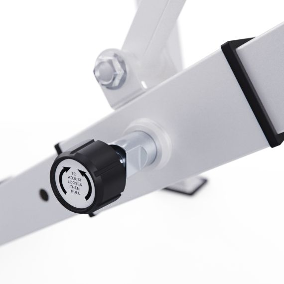 СКАМЬЯ СО СТОЙКАМИ ПОД ШТАНГУ DFC GORILLA БЕЛАЯ, С ПАРТОЙ ДЛЯ БИЦЕПСА