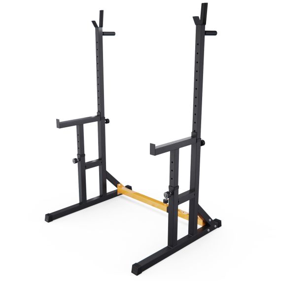 СТОЙКА ДЛЯ ШТАНГИ С ПОДСТРАХОВКОЙ DFC Y-GYM TF-63, С УПОРАМИ ДЛЯ ОТЖИМАНИЙ