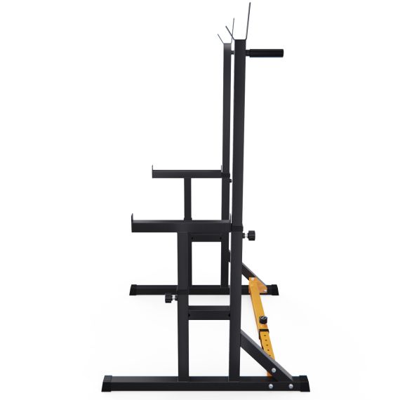 СТОЙКА ДЛЯ ШТАНГИ С ПОДСТРАХОВКОЙ DFC Y-GYM TF-63, С УПОРАМИ ДЛЯ ОТЖИМАНИЙ