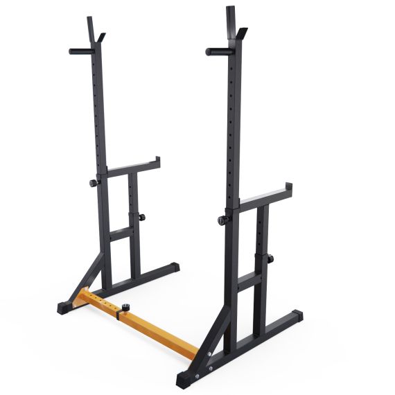 СТОЙКА ДЛЯ ШТАНГИ С ПОДСТРАХОВКОЙ DFC Y-GYM TF-63, С УПОРАМИ ДЛЯ ОТЖИМАНИЙ