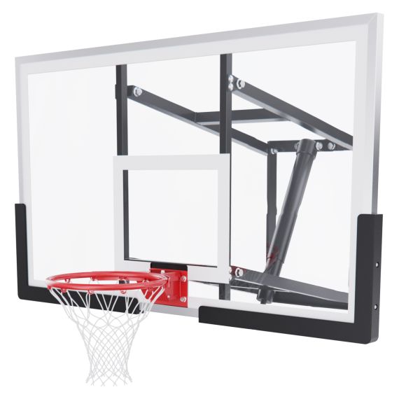 БАСКЕТБОЛЬНЫЙ ЩИТ DFC СО СЪЁМНЫМ РЕГУЛЯТОРОМ ВЫСОТЫ, СТЕКЛО 6 ММ, 136 Х 80 СМ