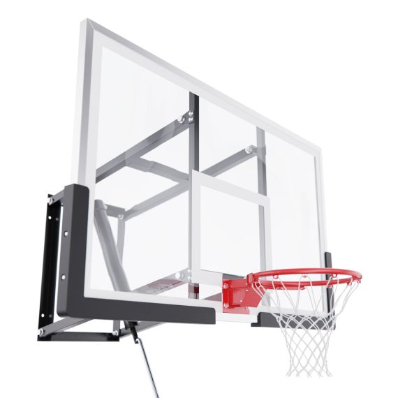 БАСКЕТБОЛЬНЫЙ ЩИТ DFC СО СЪЁМНЫМ РЕГУЛЯТОРОМ ВЫСОТЫ, СТЕКЛО 6 ММ, 136 Х 80 СМ