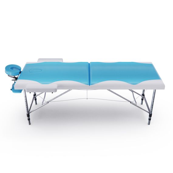 МАССАЖНЫЙ СТОЛ DFC NIRVANA ELEGANT, 186 X 70 СМ, ТОЛЩИНА 5 СМ, БЕЛО-ГОЛУБОЙ