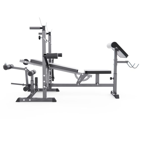 СКАМЬЯ СО СТОЙКАМИ ПОД ШТАНГУ DFC GYRONETICS GN008 С ПАРТОЙ ДЛЯ БИЦЕПСА