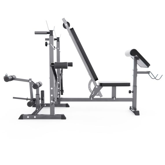 СКАМЬЯ СО СТОЙКАМИ ПОД ШТАНГУ DFC GYRONETICS GN008 С ПАРТОЙ ДЛЯ БИЦЕПСА