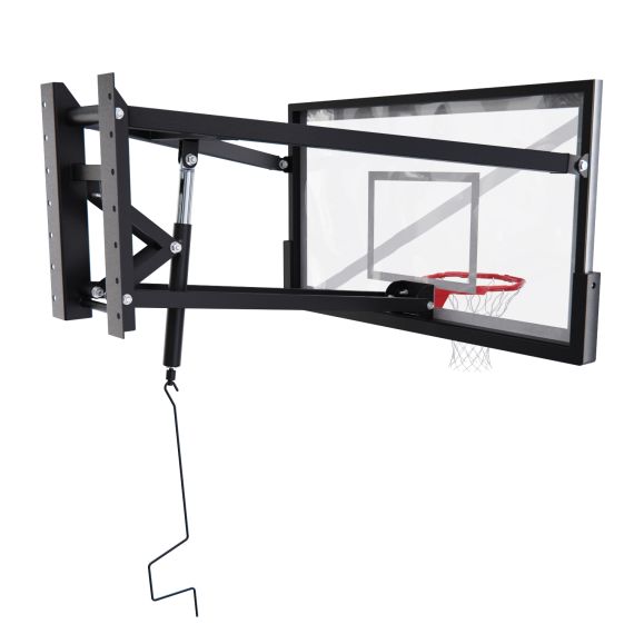 БАСКЕТБОЛЬНЫЙ ЩИТ DFC СО СЪЁМНЫМ РЕГУЛЯТОРОМ ВЫСОТЫ, СТЕКЛО 12 ММ, 180 Х 105 СМ