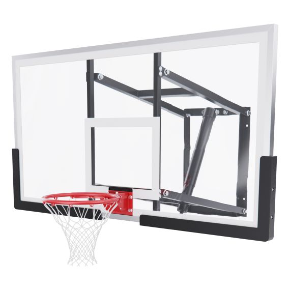 БАСКЕТБОЛЬНЫЙ ЩИТ DFC СО СЪЁМНЫМ РЕГУЛЯТОРОМ ВЫСОТЫ, СТЕКЛО 8 ММ, 152 Х 80 СМ